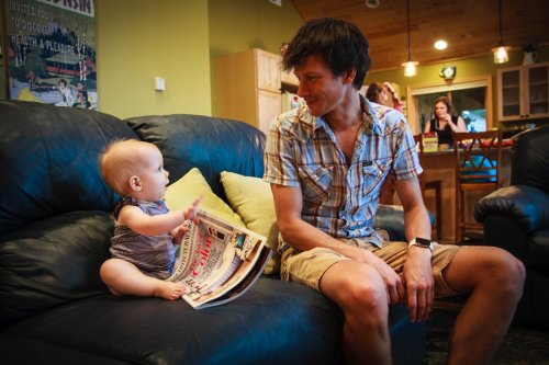 Sonja talking with Uncle Matt